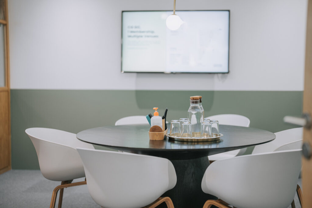 Modern sunlit conference room representing accredited family dispute resolution and mediation in Parramatta