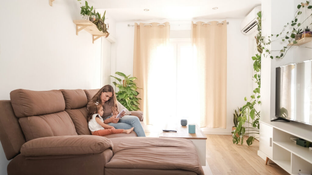 Sunlit modern Australian home interior representing calm child-focused family law planning in Western Sydney